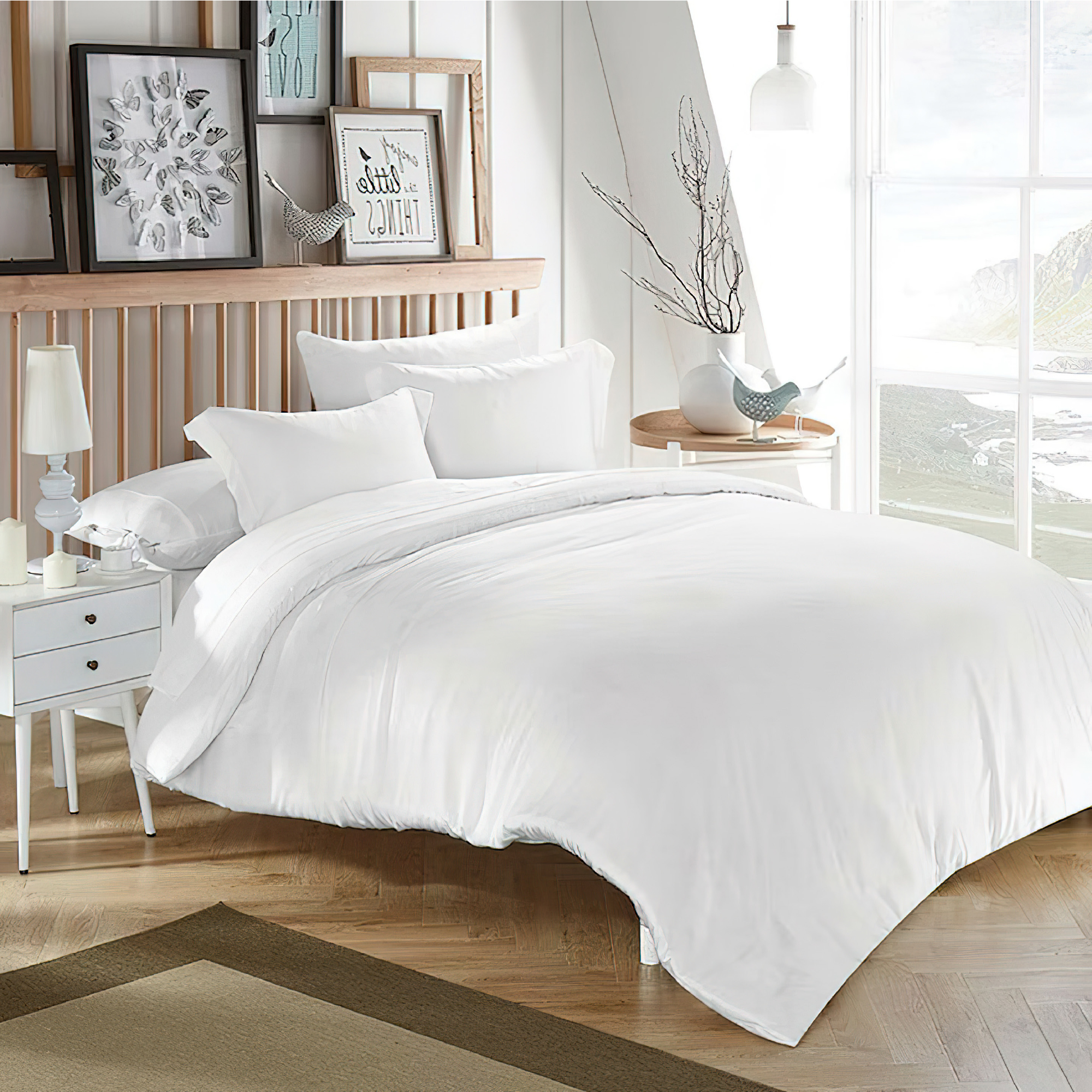 Lenjerie de pat Ranforce ALB 100% bumbac