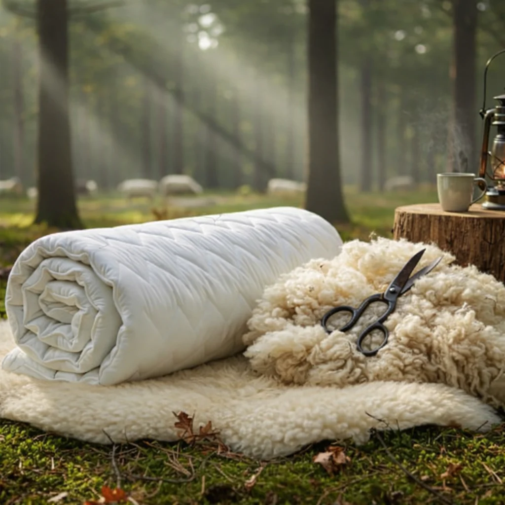 Topper / Protecție din Lână Naturală – Confort Respirabilitate
